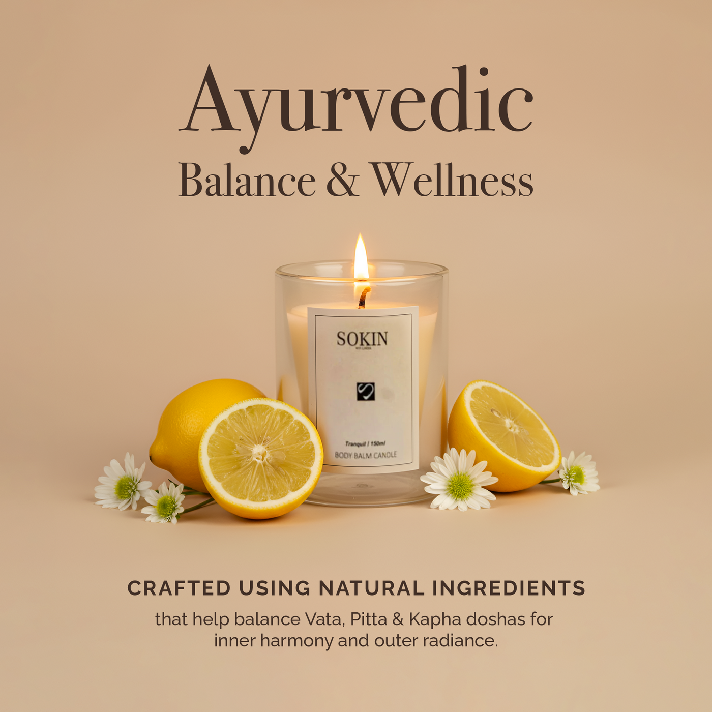 SOKIN Tranquil Citrus Body Balm Candle