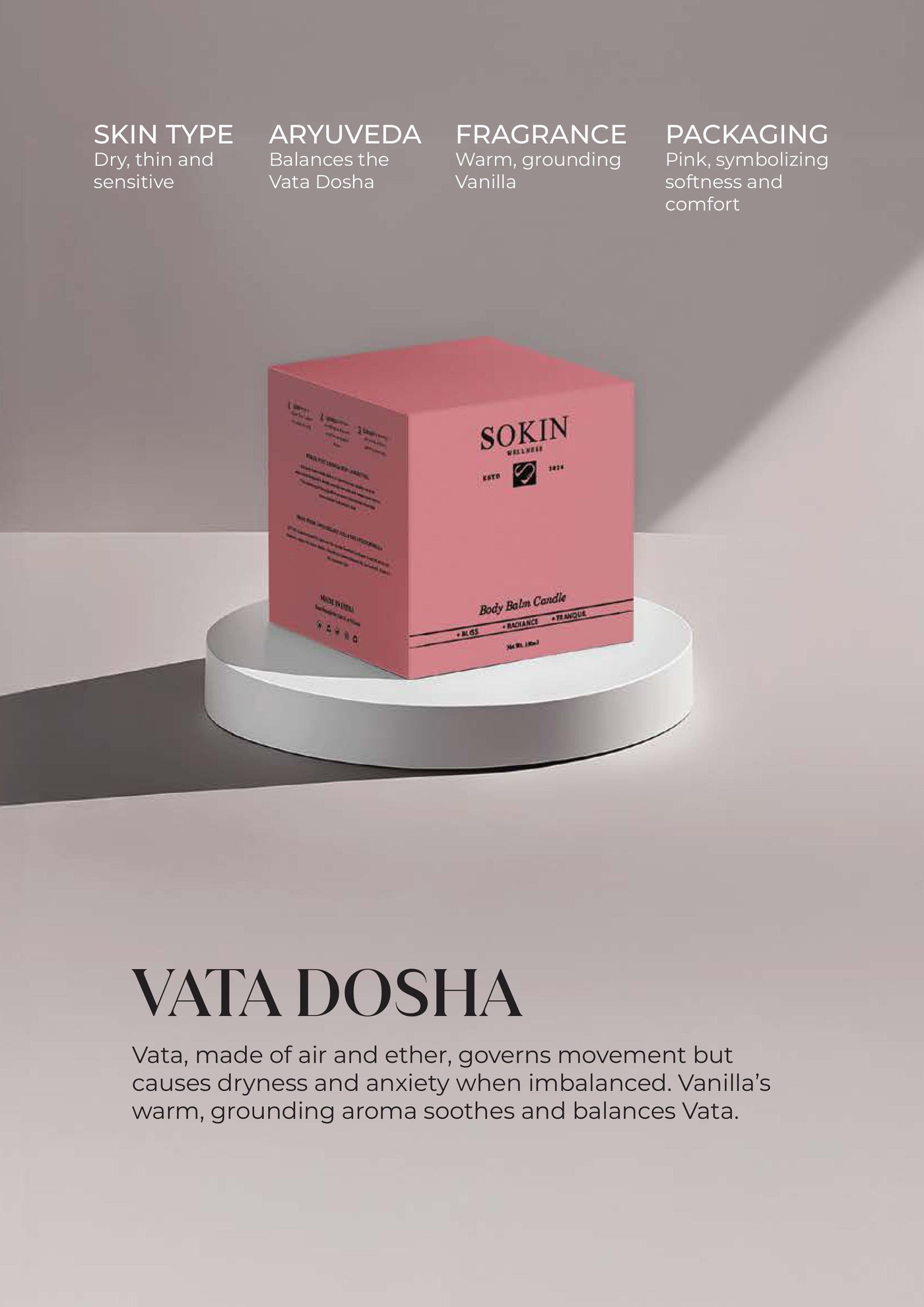 SOKIN Vanilla Bliss Body Balm Candle